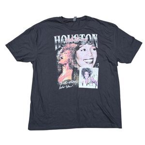 Whitney Houston Vintage Style T-Shirt Graphic Tee Size 2XL Mens